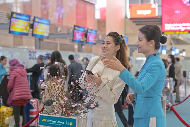 Vietnam Airlines, Vietjet Air vận chuyển cành đào, cành mai dịp Tết Nguyên đán Giáp Thìn 2024